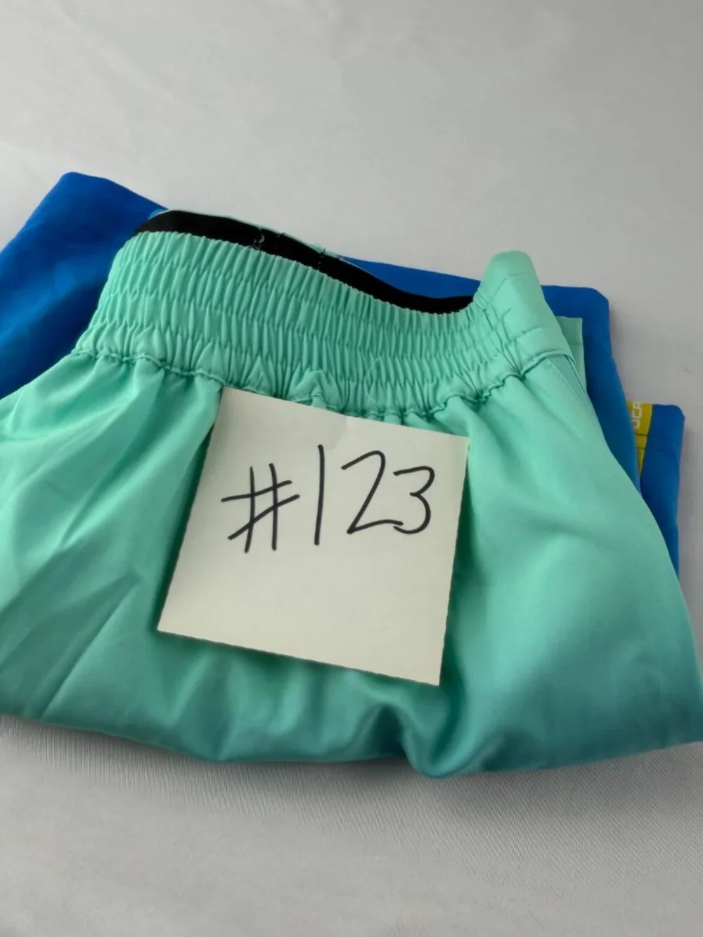 Tucann Men Blue Ombre Swim Trunks Board Shorts Compression Liner Size M